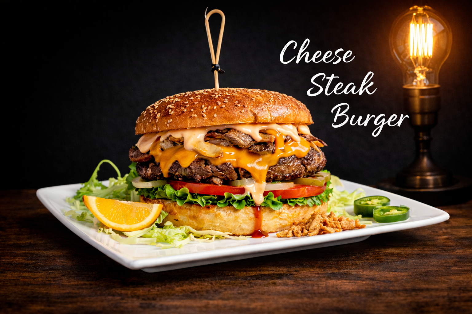 Cheese Steak Burger